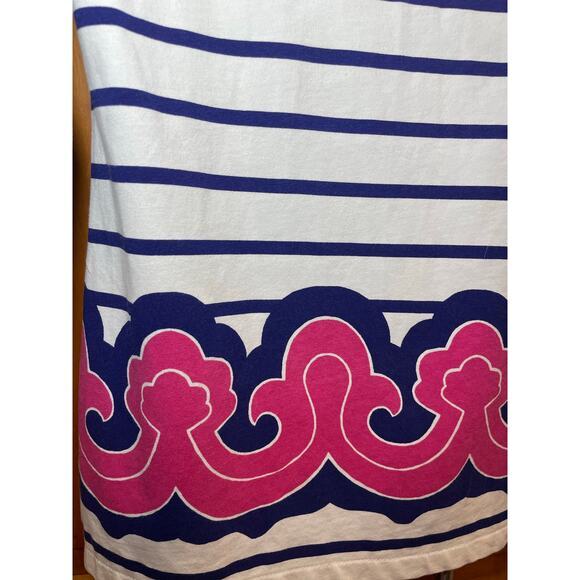 Vineyard Vines Women XS Tunic Blouse Fisherman Core Nautical Preppy Pink & Navy - Picture 13 of 13